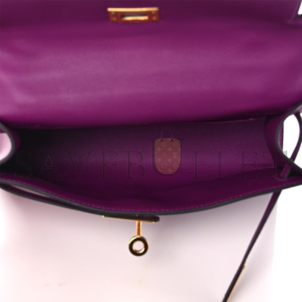 HERMES MASTER SWIFT KELLY POCHETTE CLUTCH ANEMONE (22*14*7cm) 